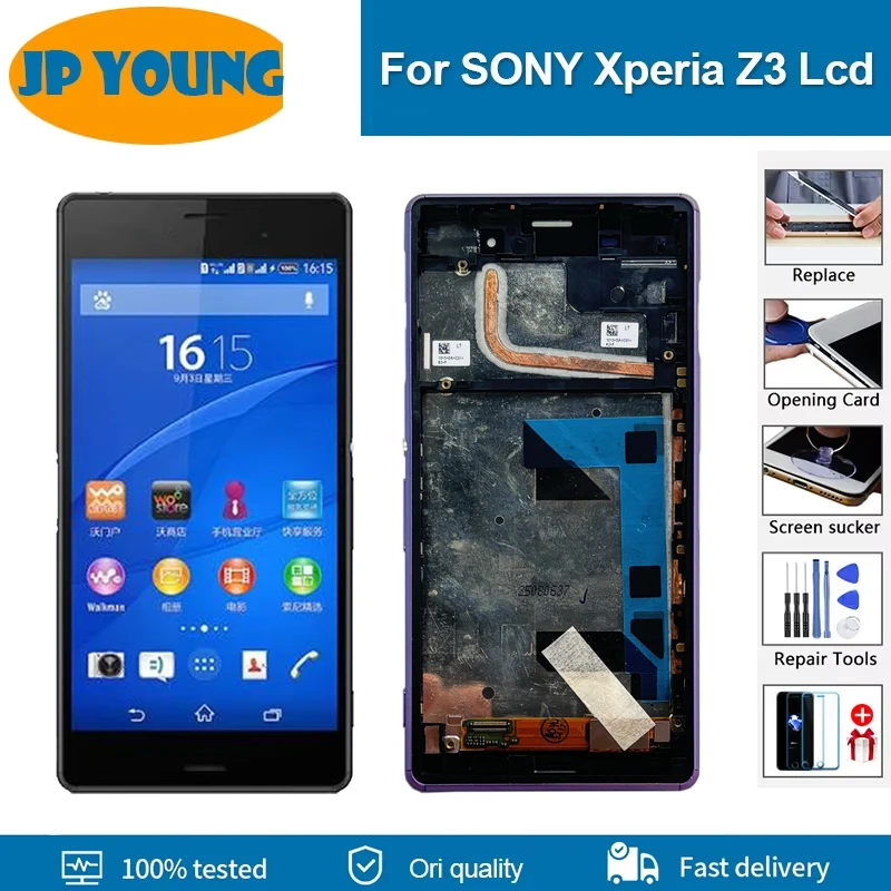 5.2 ''oryginalna jakość dla SONY Xperia Z3 D6603 D6633 D6653 L55T wyświetlacz LCD ekran dotykowy Digitizer zgromadzenie części zamienne