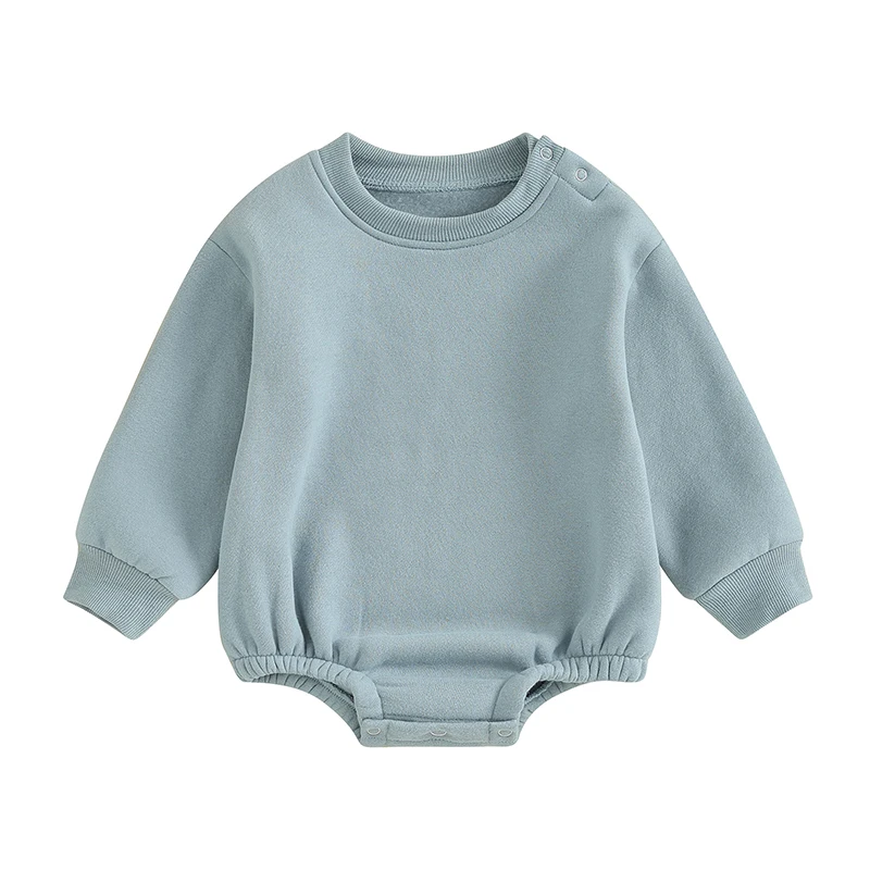 

2023 Baby Fleece Sweatshirt Romper Newborn Infant Baby Girls Boys Cotton Oversized Romper Long Sleeve Toddler Clothes Jumpsuits