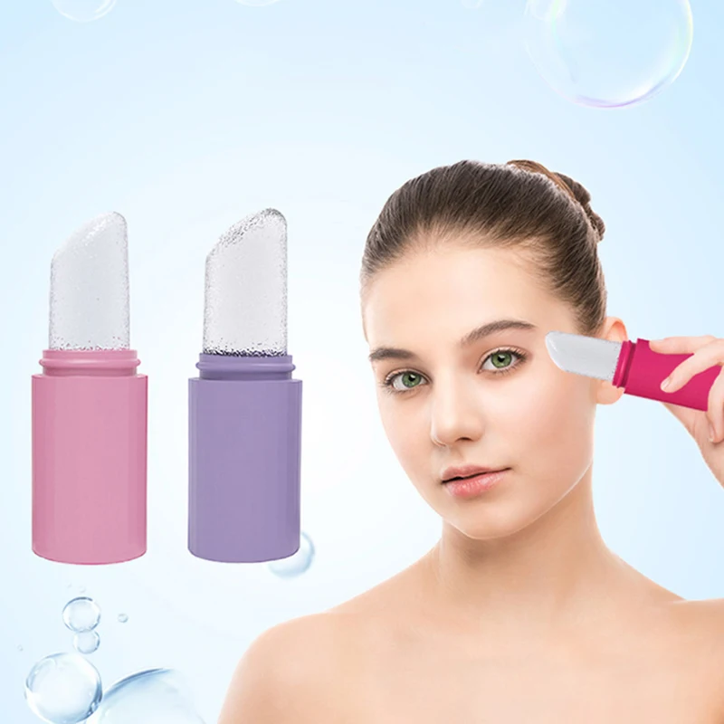 Lipstick Shape Silicone Ice Facial Roller Skin Care Beauty Lifting Contouring Tool  Trays Ice Globe Balls