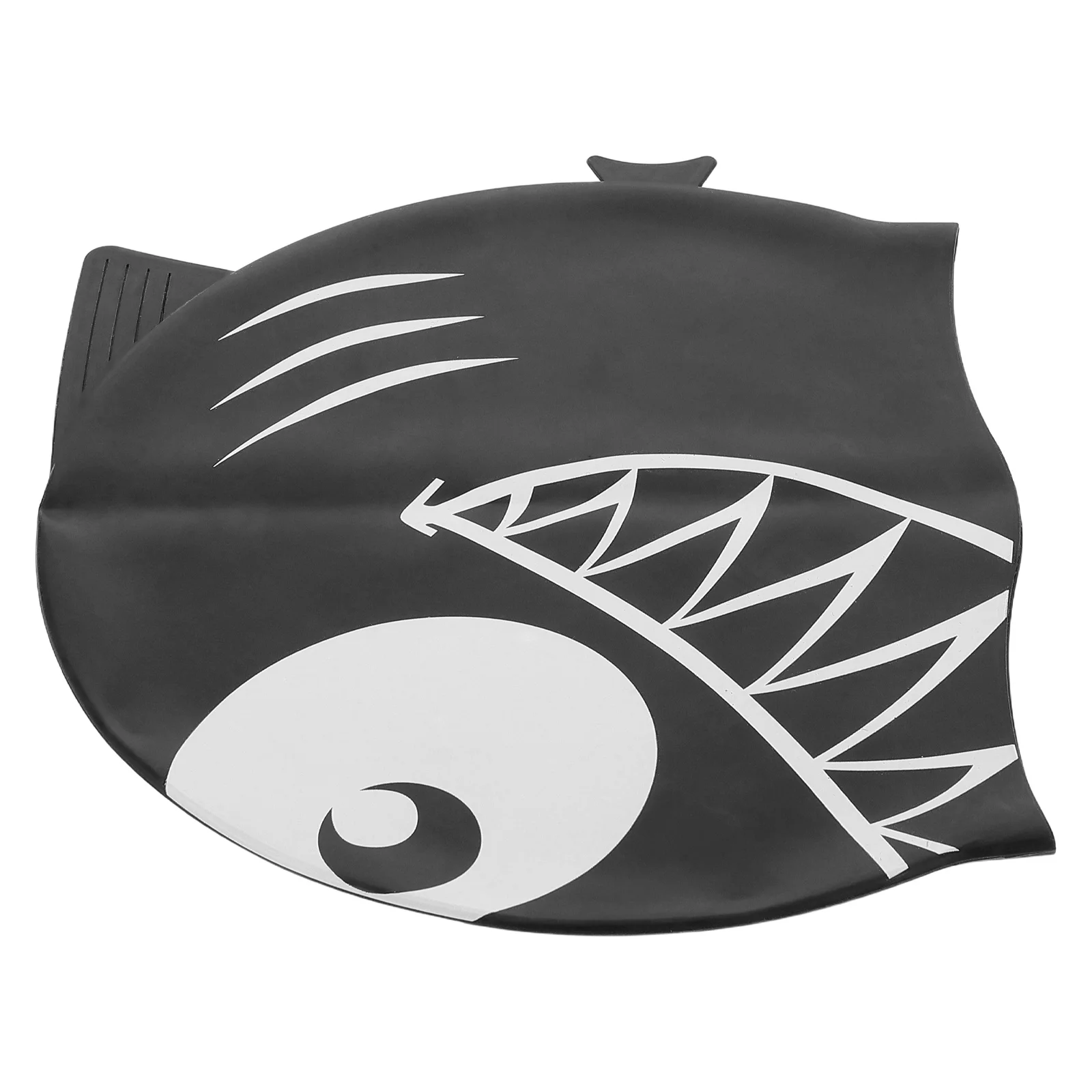 

Silicone Shark Swim Cap Waterproof Cartoon Bathing Hat Ear Protection Pool Beach Black Swim Cap Silicone Swimming Caps