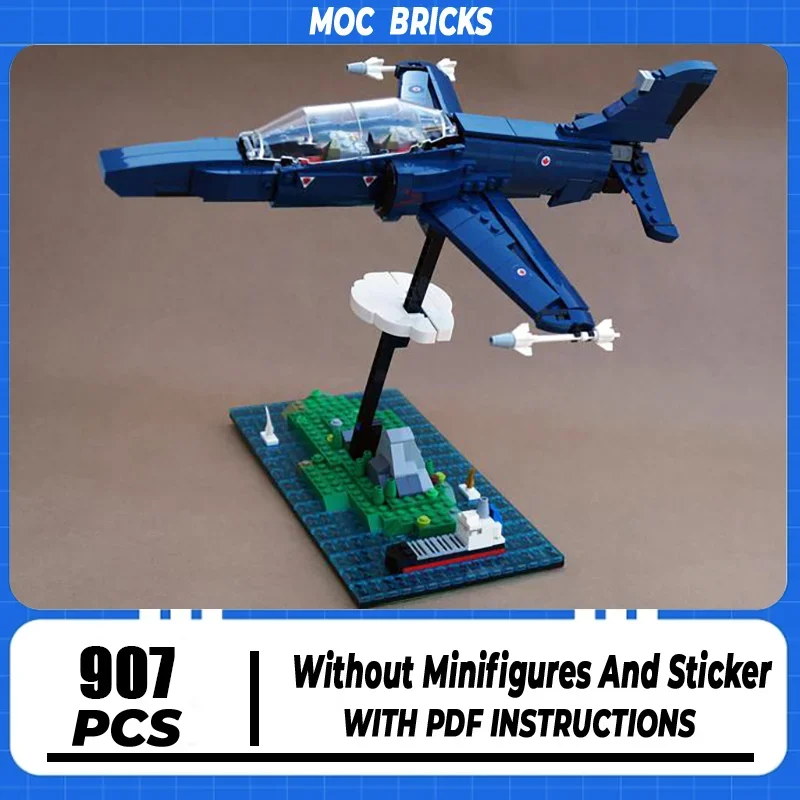 

Moc Building Blocks Military Series CT-155 Hawk Model Technology Fighter Bricks DIY Assembly Jet Aircraft Toys Gifts