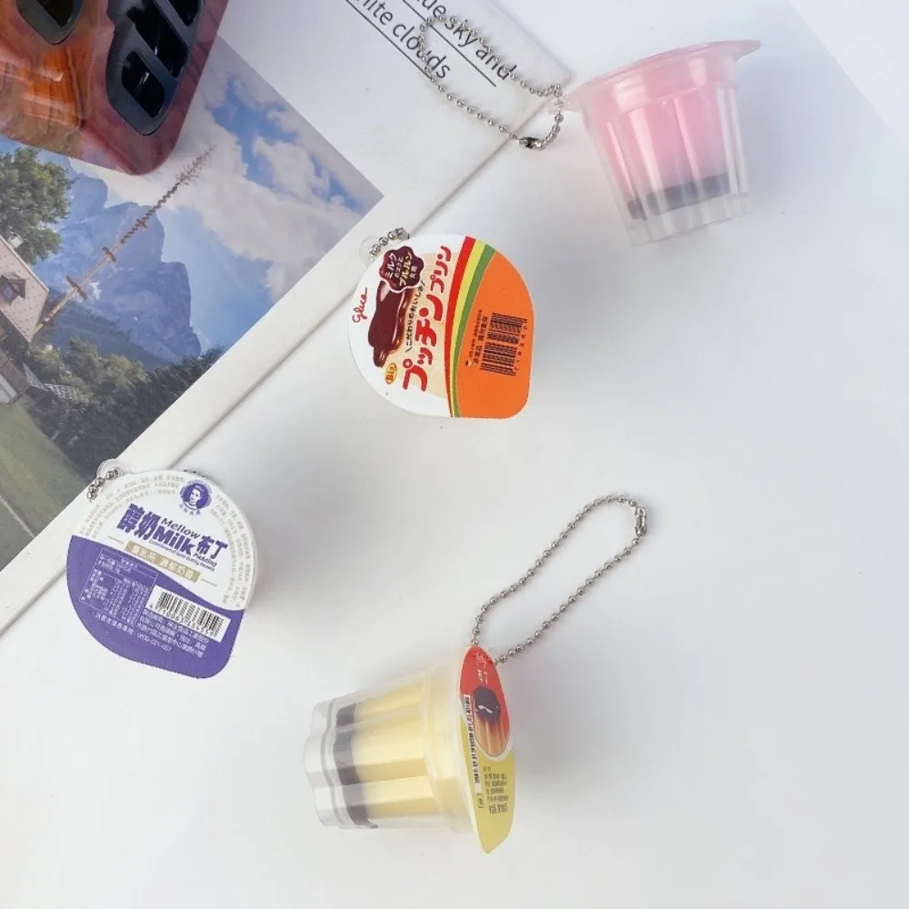 Backpack Decor Pudding Pendant Stress Relieving Food Play Squeeze Pudding Keychain Kids Toys Slow Rebound Backpack Pendant