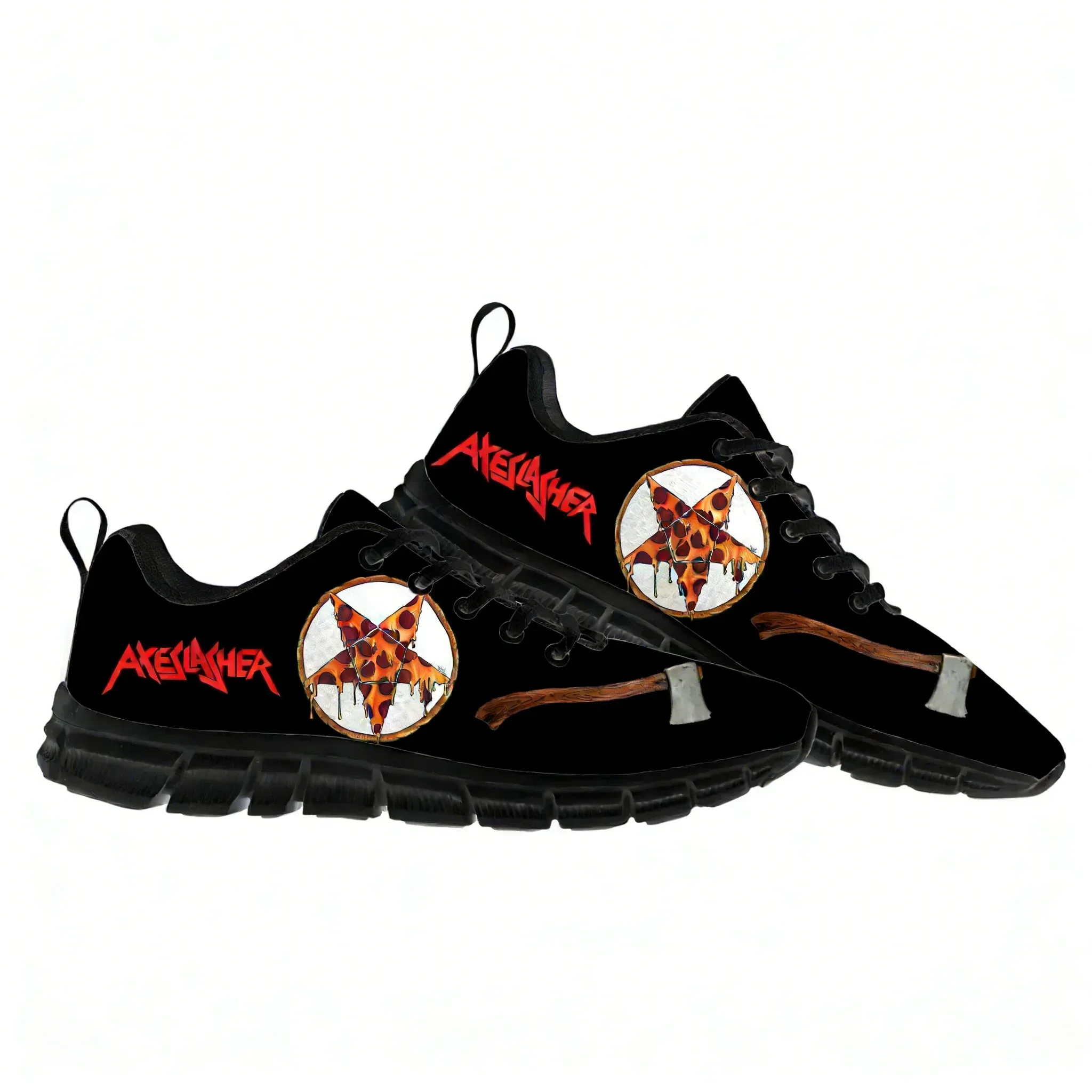 Axeslasher Heavy Metal Rock Band Flats Sports Shoes Mens Womens Sneakers Fashion Casual Hiking Sneaker Custom Built Shoes