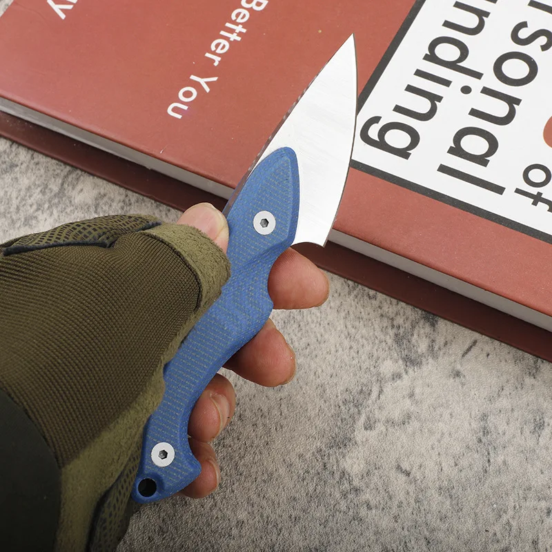 Kesiwo Hals PSK Mes, Art Kleine 14C28N Micarta Creatieve Vaste Draagbare Survival Camping Mes EDC Tool Met Kydex Dropshipping