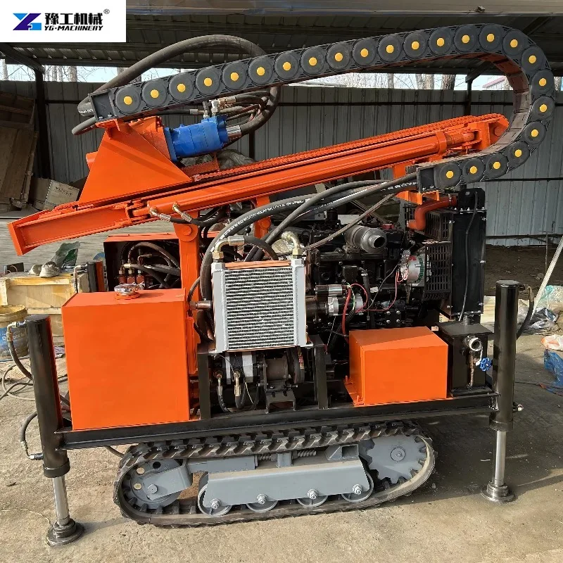 Hot-selling Hydraulic Drive Rotary Water Well Drilling Rig Mobile Tracked Water Well Drilling Equipment