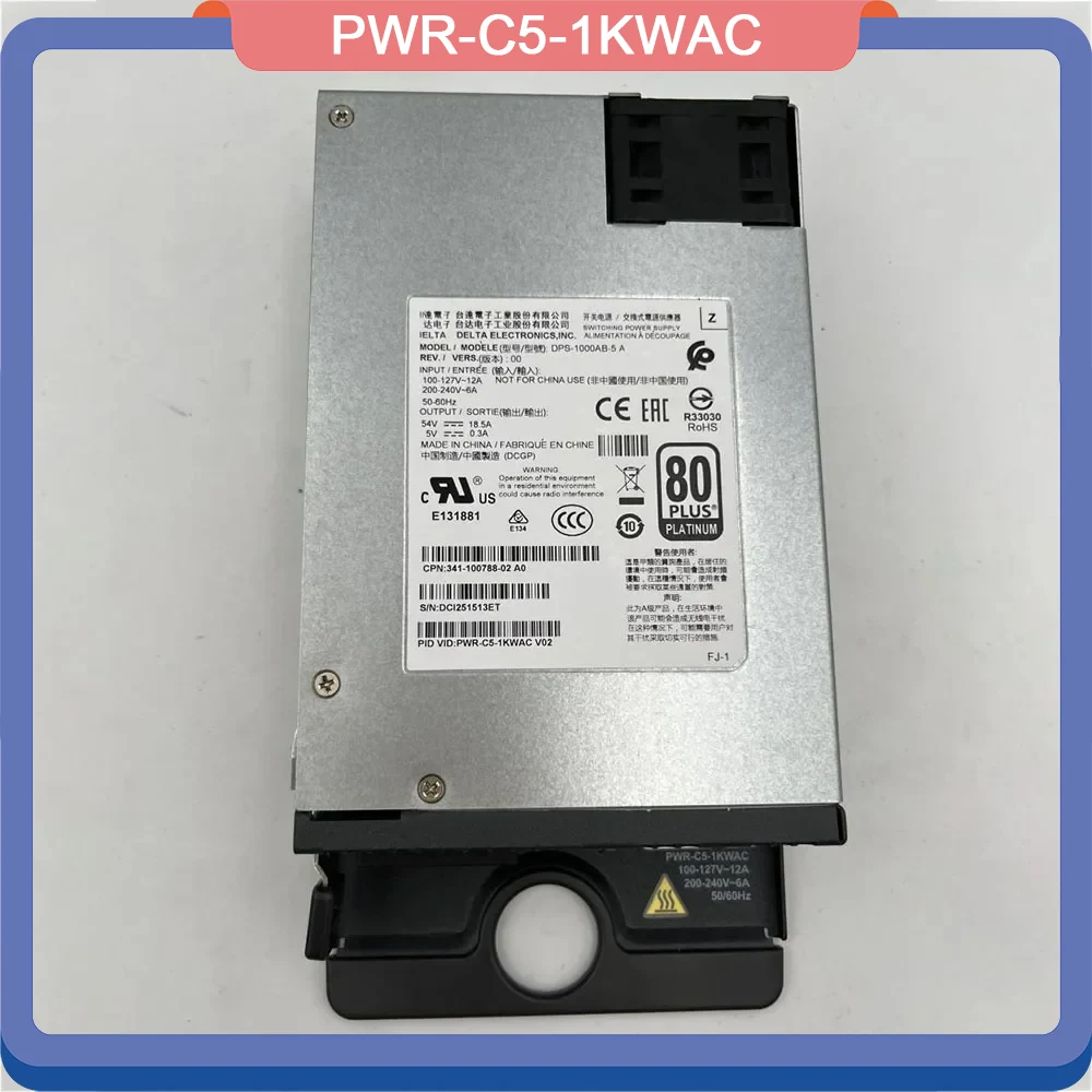 

1000W PWR-C5-1KWAC For CISCO Power Module 341-100788-01 for C9200 Switch