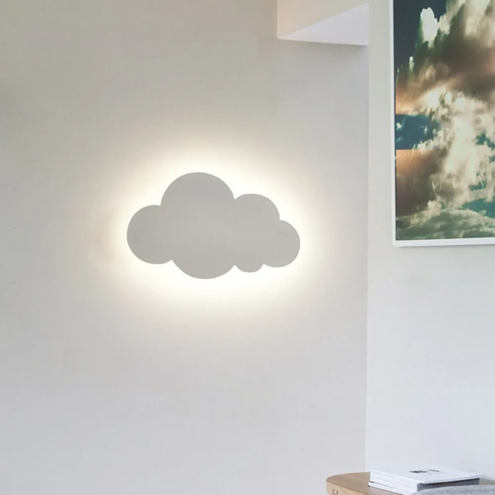 Luz de pared de nube Macaro, lámpara de cabecera de dormitorio de dibujos animados, lámpara de pared decorativa, arte de personalidad creativa,