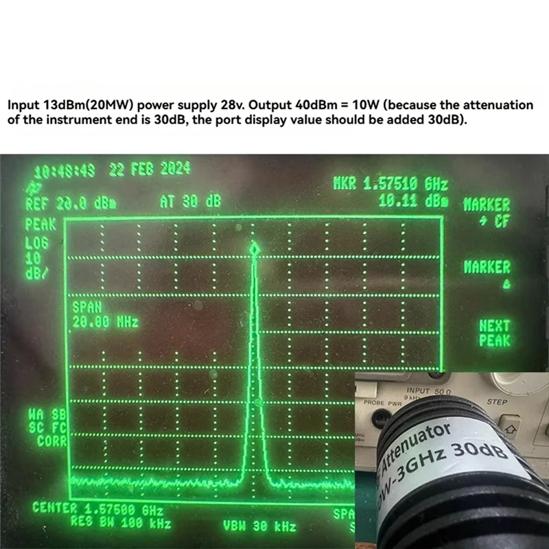 Excellent-1575Mhz 10W Modulo amplificatore di potenza Modulo RF GPS BD Amplificatore RF Amplificatore di potenza