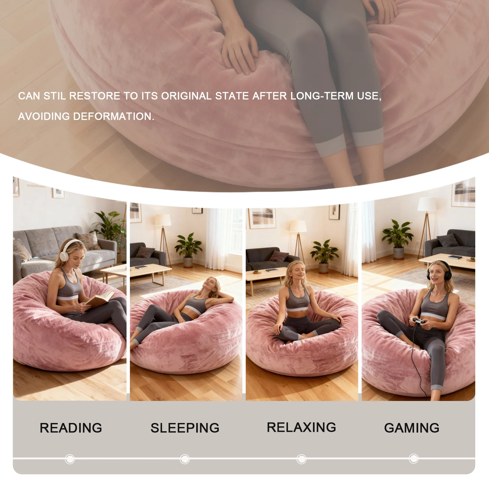 كراسي كبيرة بين باج للبالغين، كرسي بين باج مع كرسي إسفنج الذاكرة حشو فائق النعومة من القطيفة، أثاث غرفة المعيشة، مناسب f