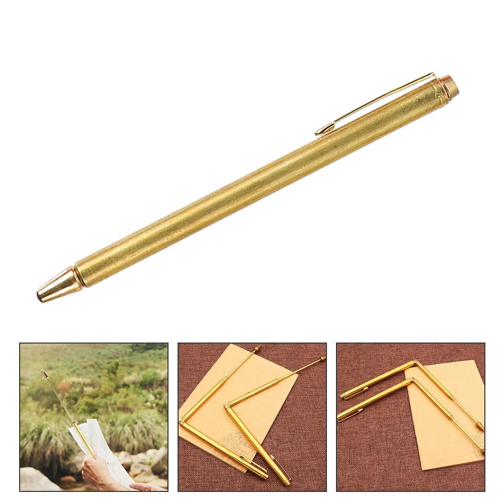 1Pcs Copper Retractable Dowsing Rod Compact Flexible Adjustable Divining Rod for Water Vein Searching Tool Accessory