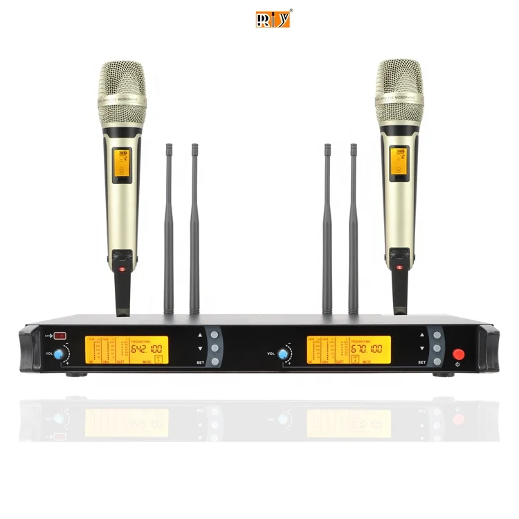 

SKM9000 Stage Performance Dual Channel Cordless Mic Handheld Microphone Wireless