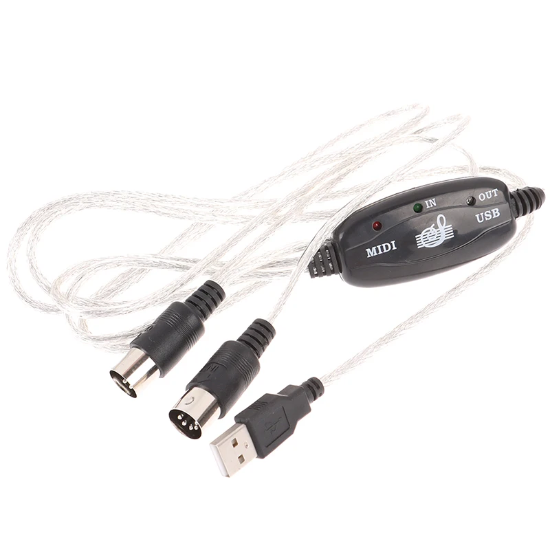 Kabel Audio klawiatura do USB do komputera MIDI kabel konwertera PC do klawiatura muzyczna przewód USB na zewnątrz MIDI akcesoria Adapter interfejsu