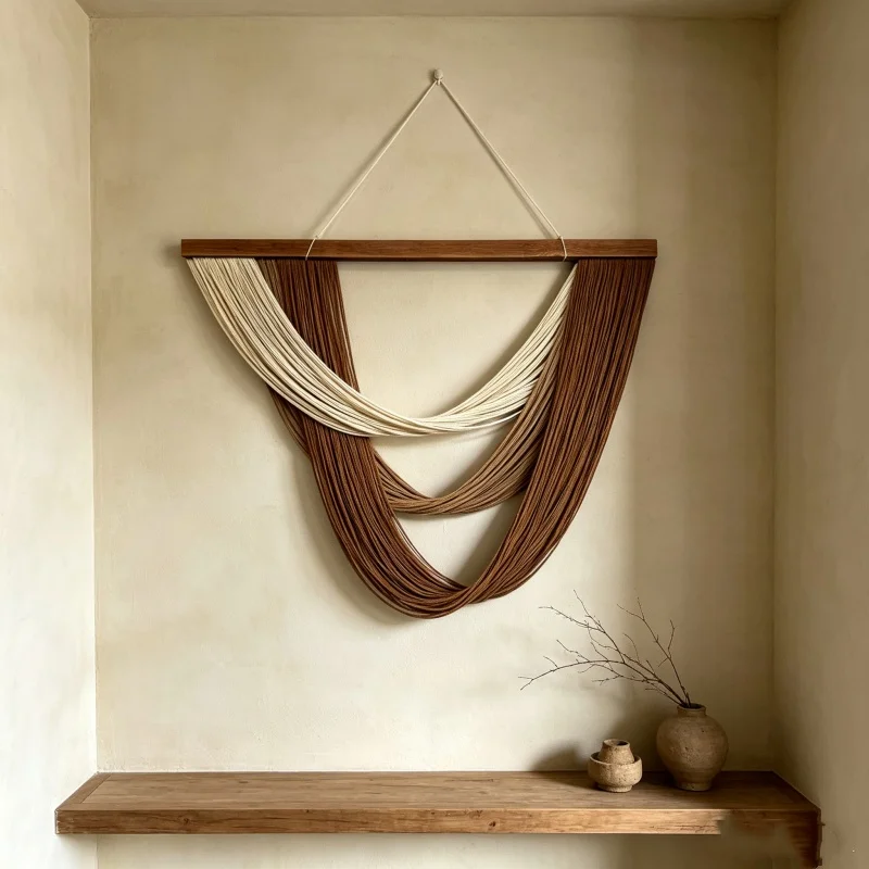 Boho Macrame Wall Hanging Layered Tassel Tapestry Wall Art Decor For Living Room Bedroom Home Decoration
