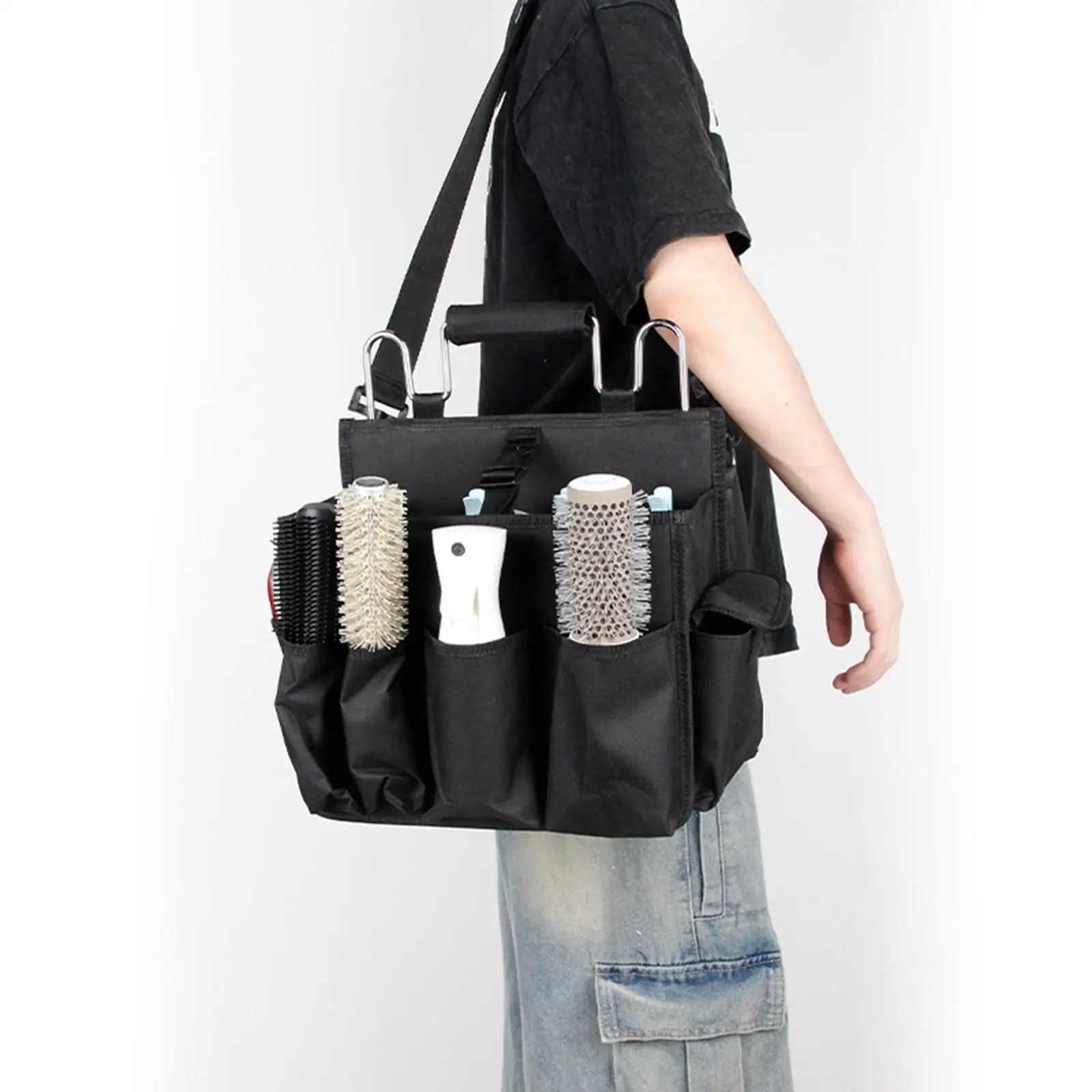 Adjustable Hair Stylist Organizer With Pockets Travel Barber Case Large Capacity For Hair Tools Hairdressing Tool Pouch