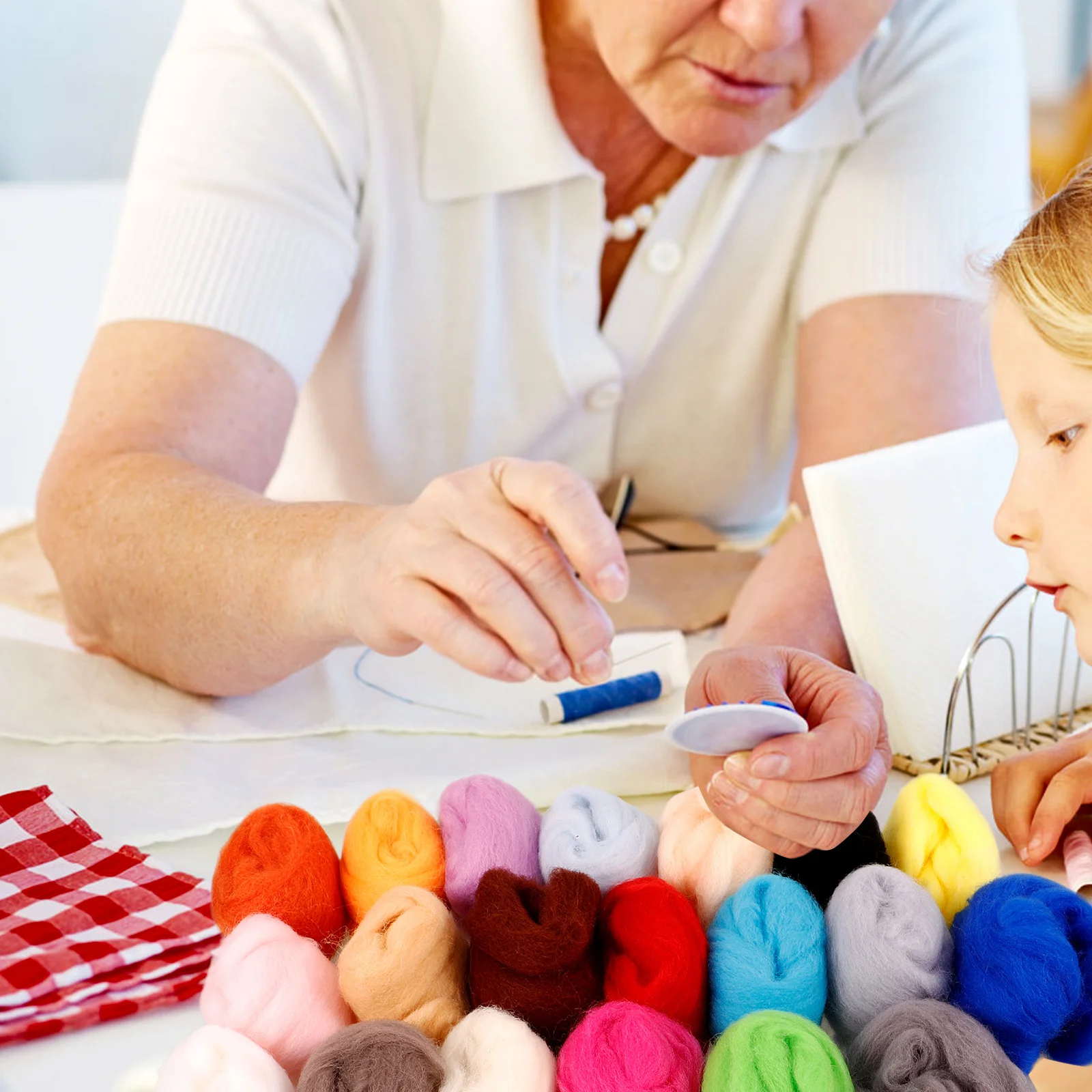 

Wool Needle Felting Materials DIY Kit Durable Lightweight Portable Craft Making Set Felting Supplies for Beginners and