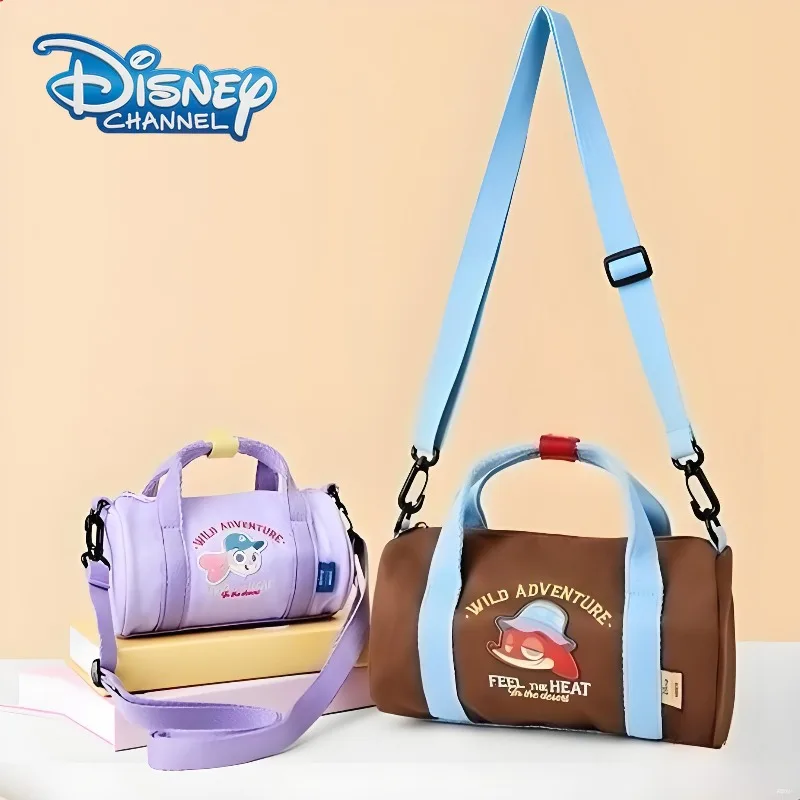 

Disney Zootopia Crossbody Bag Judy Nick Cylinder Embroidery Large Capacity Adjustable Shoulder Strap Fitness Storage Bag Gift