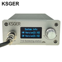 KSGER STM32 V3.1S T12 Soldering Station DIY OLED Tools Soldering T12 Iron Tips 907 Handle Metal Stand CNC Front Panel Tins Melt