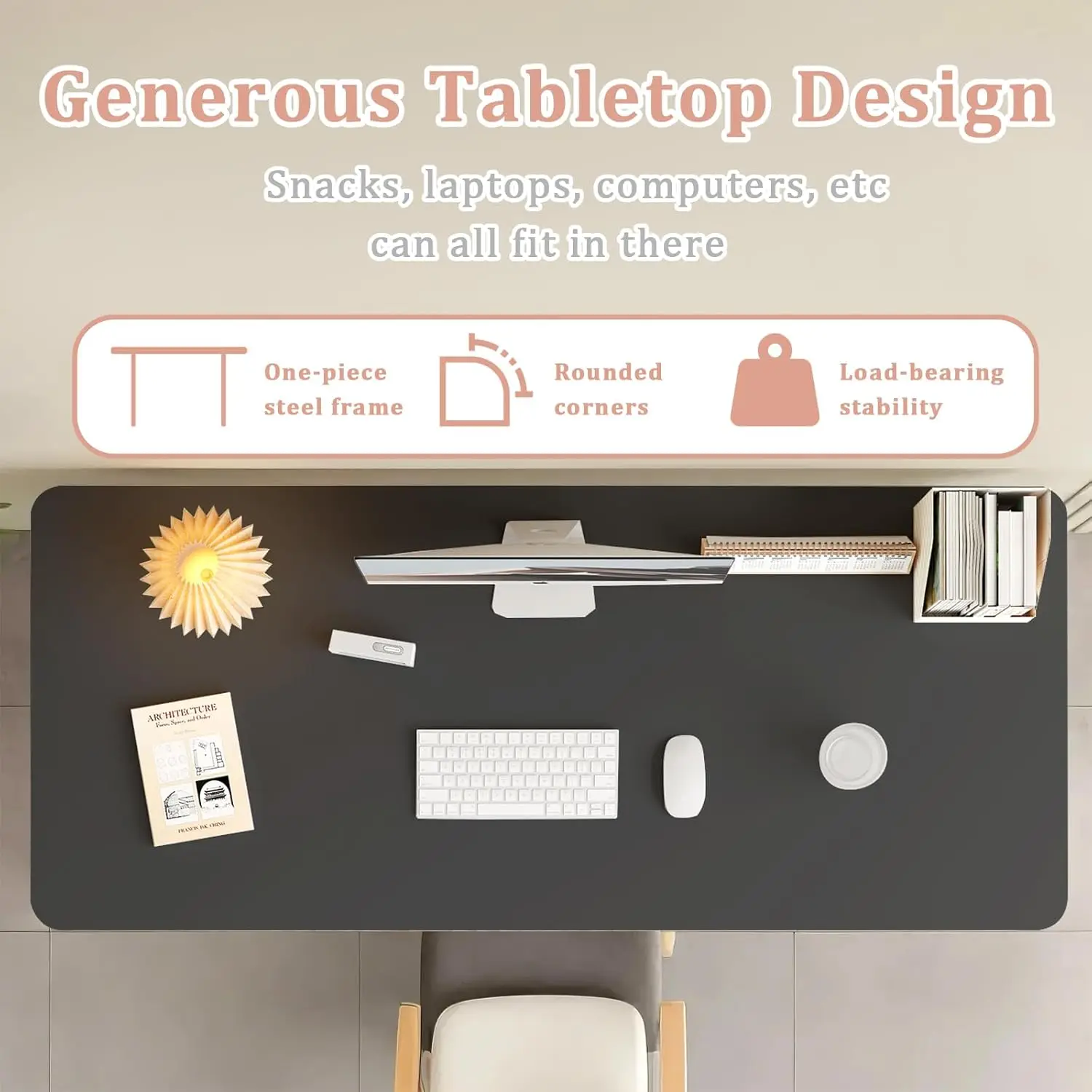 طاولة دراسة مكتب الكمبيوتر لا تتطلب التجميع، طاولة قابلة للطي لتوفير مساحة الكمبيوتر للمكتب المنزلي