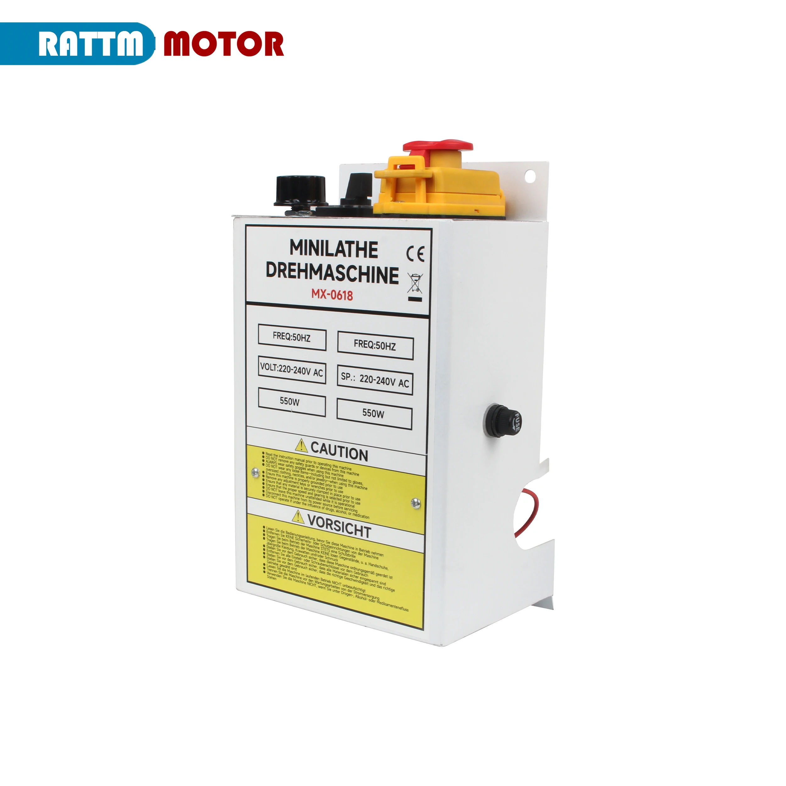 Kotak Kontrol Listrik Kecepatan Bubut 550W CJ0618 Kit Pengendali Bubut Papan Sirkuit Dudukan 110V 220V dengan E-stop