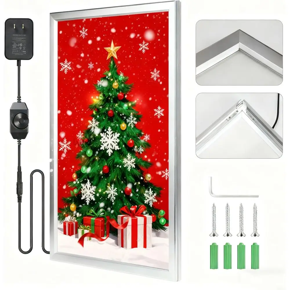 

Светодиодный постер для фильмов 24x36 дюймов, световой короб с подсветкой и диммером, светодиодный постер для настенного крепления или домашнего кинотеатра