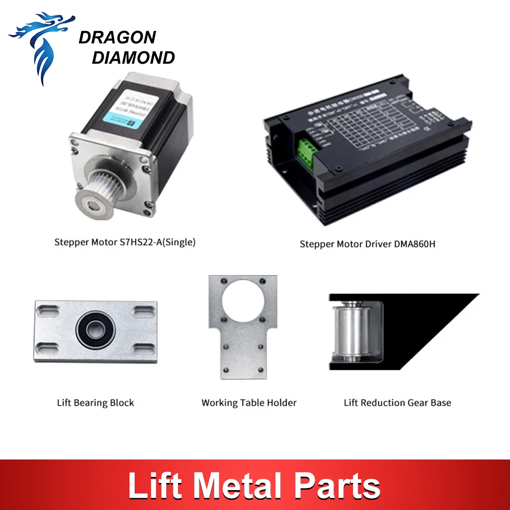 DRAGON DIAMOND Lift Metal Parts Motorized Up And Down Table Platform For Laser Engraving Cutting Machine