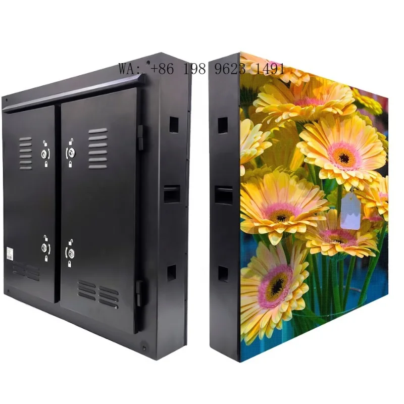 P4 P5 P6 P8 Outdoor LED Screen IP65 Waterproof Iron Cabinet High Precision Fixed Video Wall for Commercial Advertising