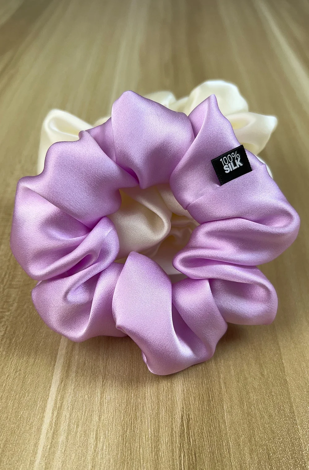 Haargummis aus 100 % Maulbeerseide, elastisches Gummiband, Haargummis, große große Gummiseile, Pferdeschwanzhalter für Frauen und Mädchen, 19 Momme – Detail 5
