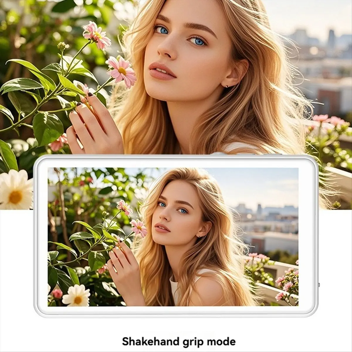 شاشة مراقبة قاذف شاشة مغناطيسية لاسلكية للهاتف المحمول للهواتف الذكية وتسجيل الفيديو المباشر باللون الأبيض #1