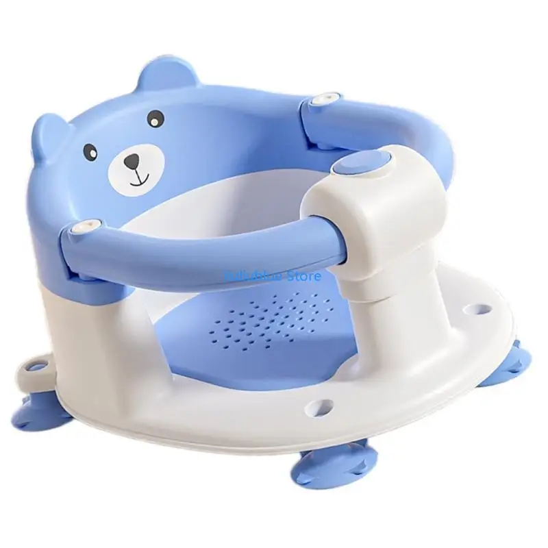 كرسي حمام للأطفال بعمر 6 أشهر فوق مقعد استحمام للأطفال مانع للانزلاق لمنع السقوط 62CF