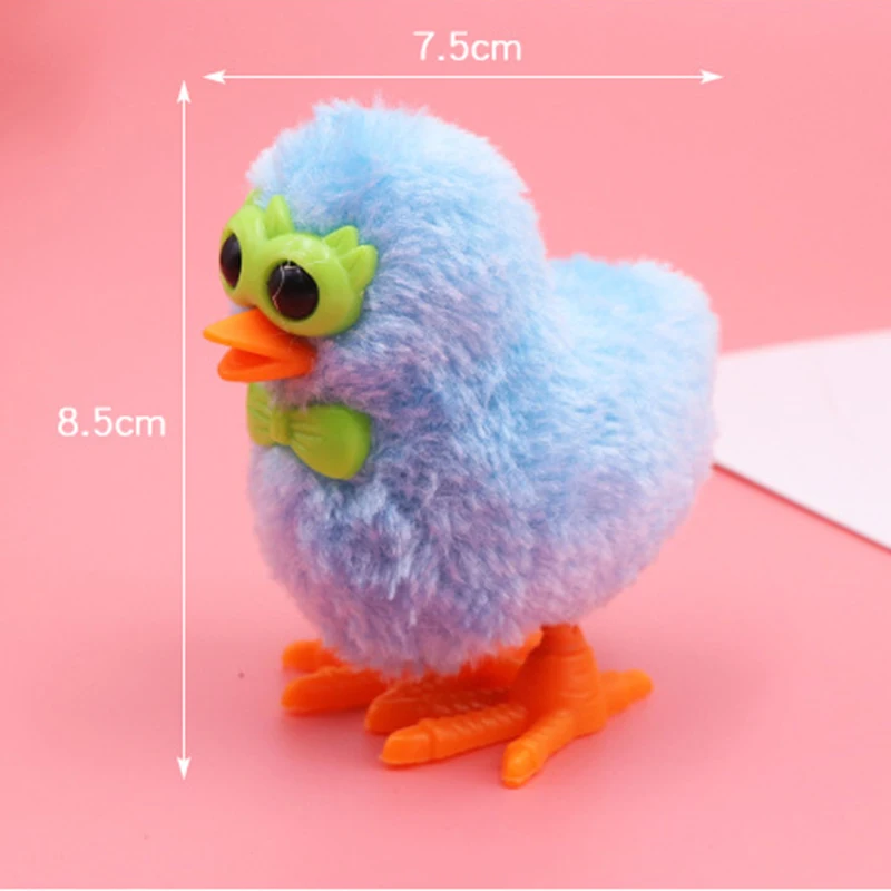 Cartoon Wind-up Glasses Pollo Giocattoli Simulazione Simpatico orologio Peluche Pollo Giocattolo Puzzle per bambini Giocattoli Regalo di compleanno per le vacanze dei bambini