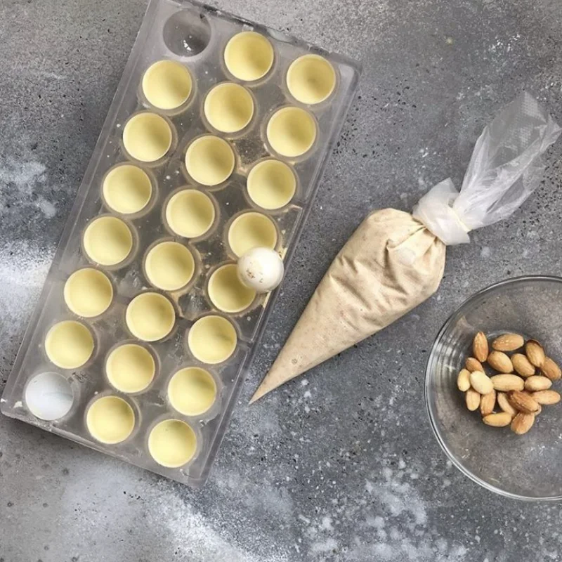 1 Stück Schokoladenform, Kugel, Diamant, Herzformen – Polycarbonat, antihaftbeschichtet, zum Backen, Süßwaren