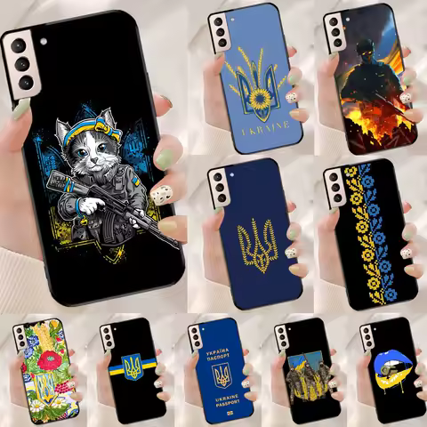 Ukraine Flag Funda Case For Samsung Galaxy S25 Ultra S9 S10 S20 S21 FE S22 S23 Plus S24 Ultra Phone Cover