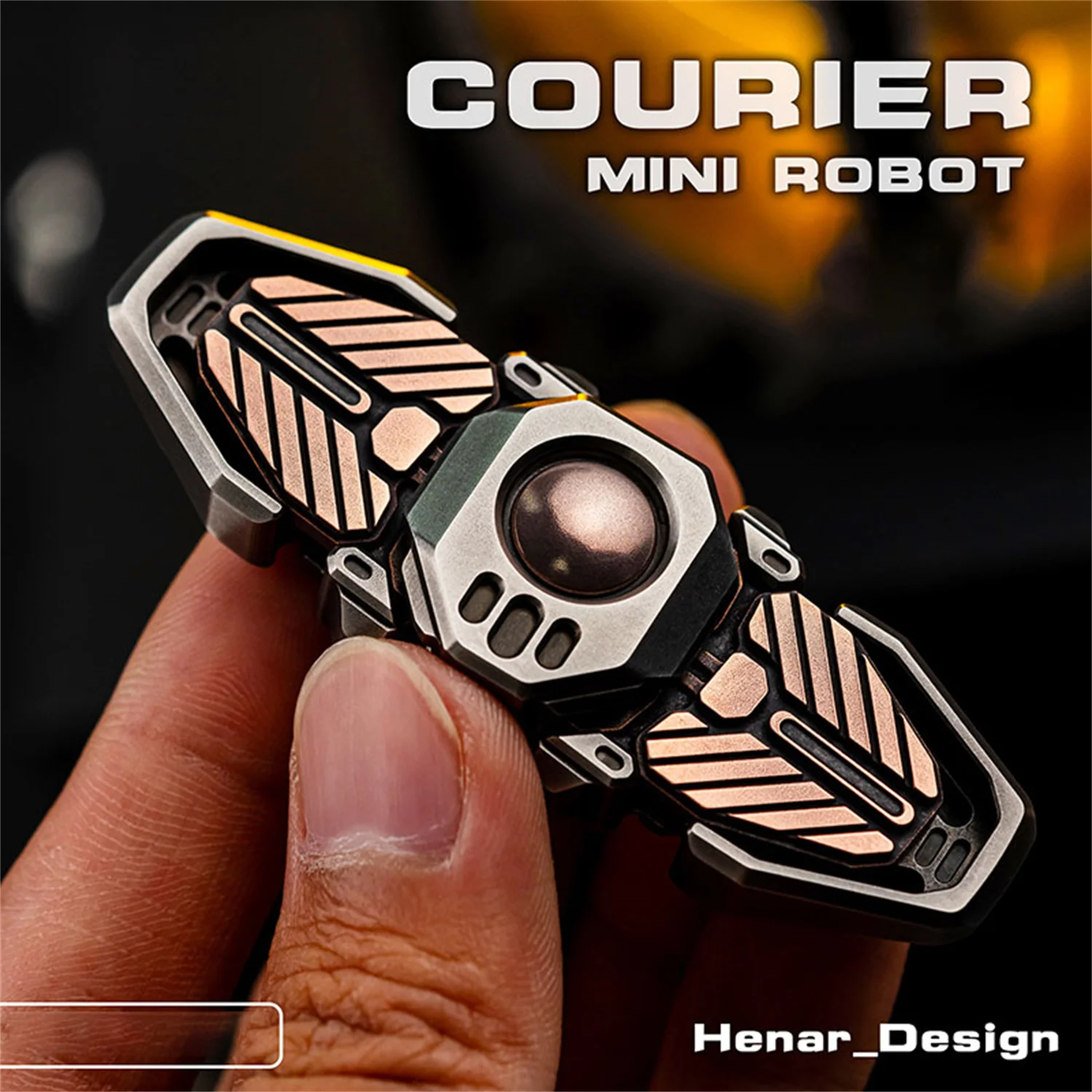 WANWU-EDC Aço inoxidável Fingertip Gyro, Metal Fidget Brinquedos, Stress Reliever, Finger Spinner