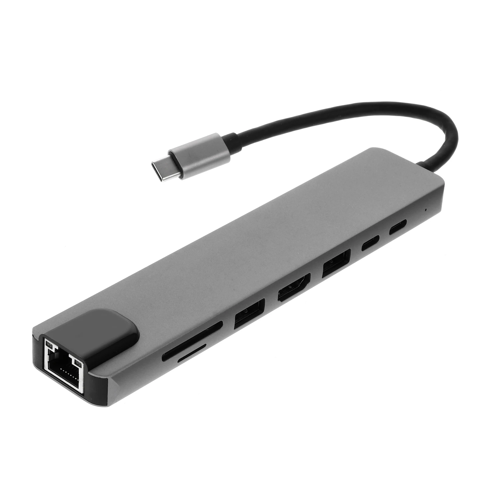 

1pc Type-C Expansion 8 In 1 Usb Hub 4K Hd Universal Docking Station For Phone Computer Usb Hub Dock Station Converter Adapter