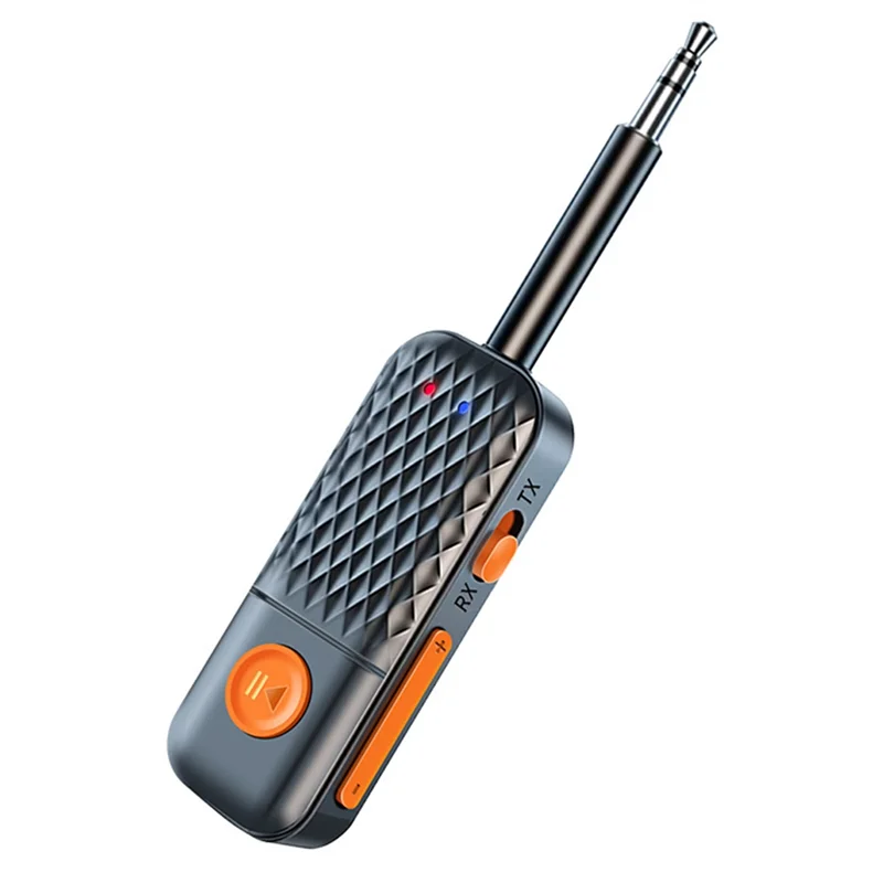 RISE-5.4 Audio Transmitter Receiver 3.5MM AUX Hifi Stereo With Mic For Car Airplane TV PC Headphone
