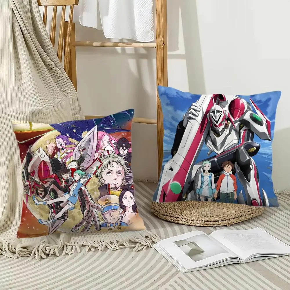 E-Eureka Seven Cushion Cover Pillow Case Short Plush Square Throw Pillow Covers Pillowcase Sofa Home Decor Gift