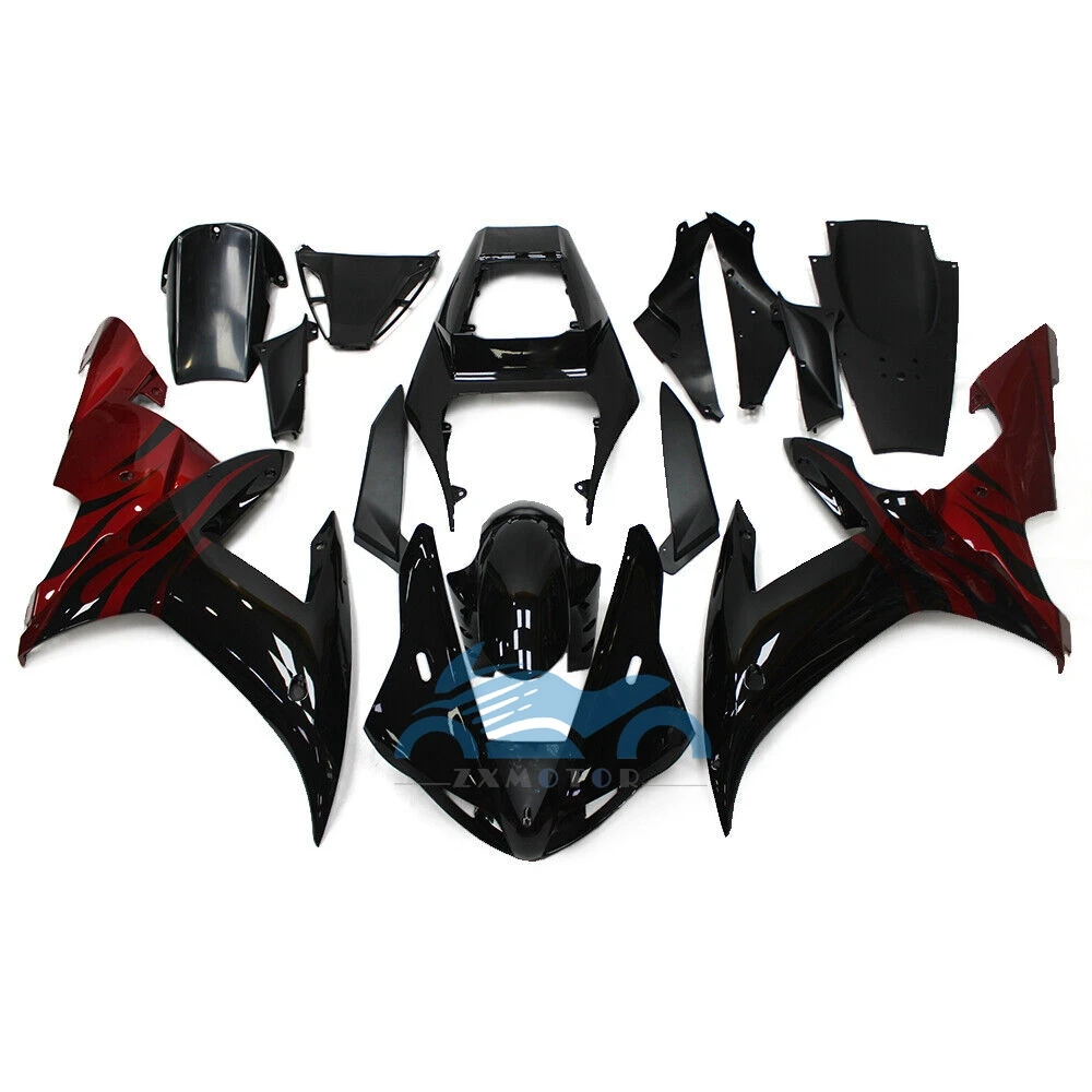 

Superior Body Frame Fairings Kits For YAMAHA YZF R1 2002 2003 Bright Red Black Injection Motorcycle fairing yzf r1 02 03