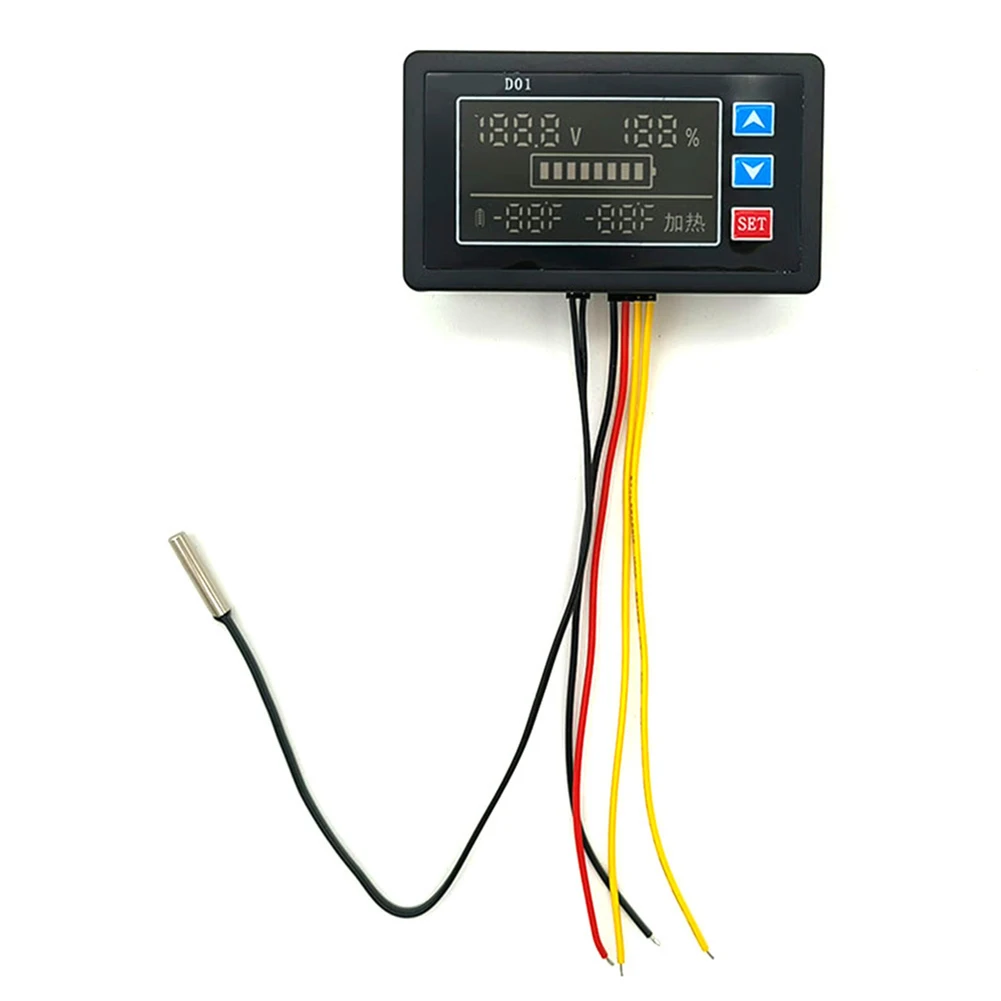 Digital Temperature Control Voltage Electricity Meter With Measurement Error Plus Minus Degree And Alarm For DC9V To 100V