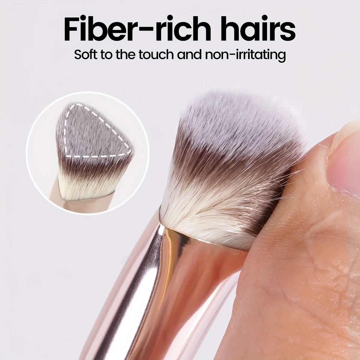 Premium-Concealer-Pinsel, dreieckiger Pinselkopf, weiche synthetische Borsten, hautfreundlich. – Detail 4