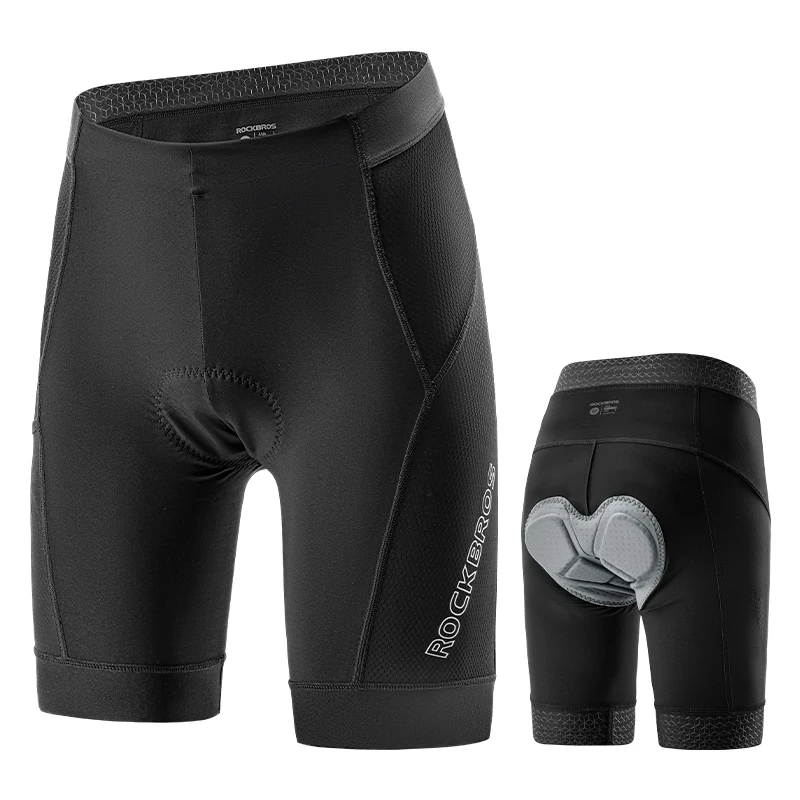 ROCKBROS Men's Cycling Shorts Quick Dry Breathable MRB Road Bike Shorts Pants Shockproof Sponge Pad Sports Bicycle Shorts Tights