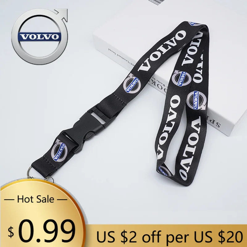 

Крышки ступицы, ремешок с нейлоновым принтом, эмблема, стильный автомобильный брелок, мотоциклетный подарок для Volvo S40 S80L S60 S90 XC40 XC60 XC90 V40 V60 V90