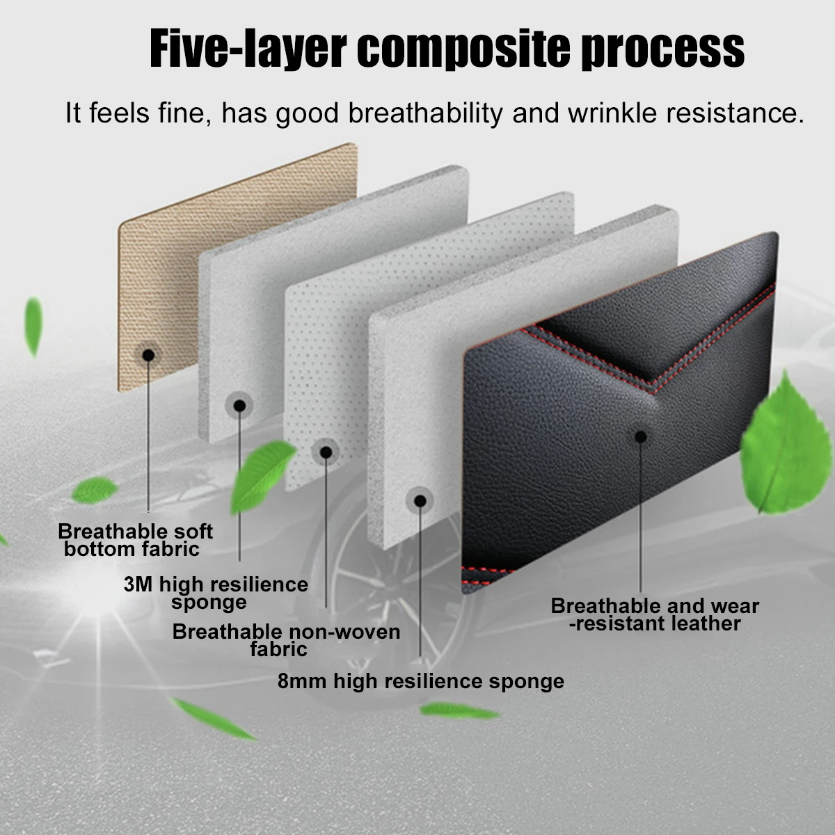 1/2X غطاء مقعد السيارة الأمامي كامل المحيطي العالمي بولي Leather الجلود وسادة كرسي حامي مقعد السيارات يغطي شاحنة SUV سيدان