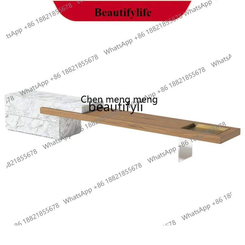 G153 Natural marble acrylic TV cabinet, Italian minimalist living room home suspended suspension