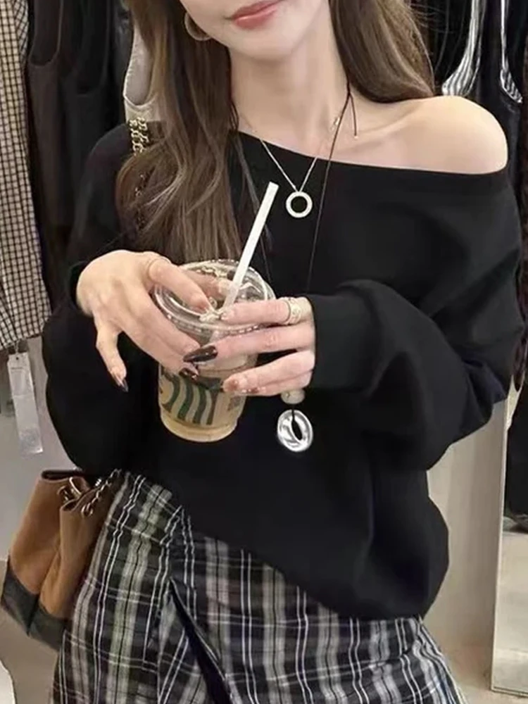 

Faionable Loose oulder Hoodie And Plaid Micro Flare Pants Women's Set Autumn 2026 New Arrival Casual Sle Polyester Fibe...