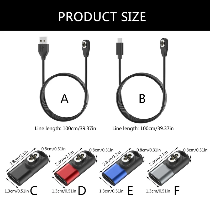 OpenSwim ProS710 ヘッドフォン データ転送ワイヤー用 Type C 磁気アダプター