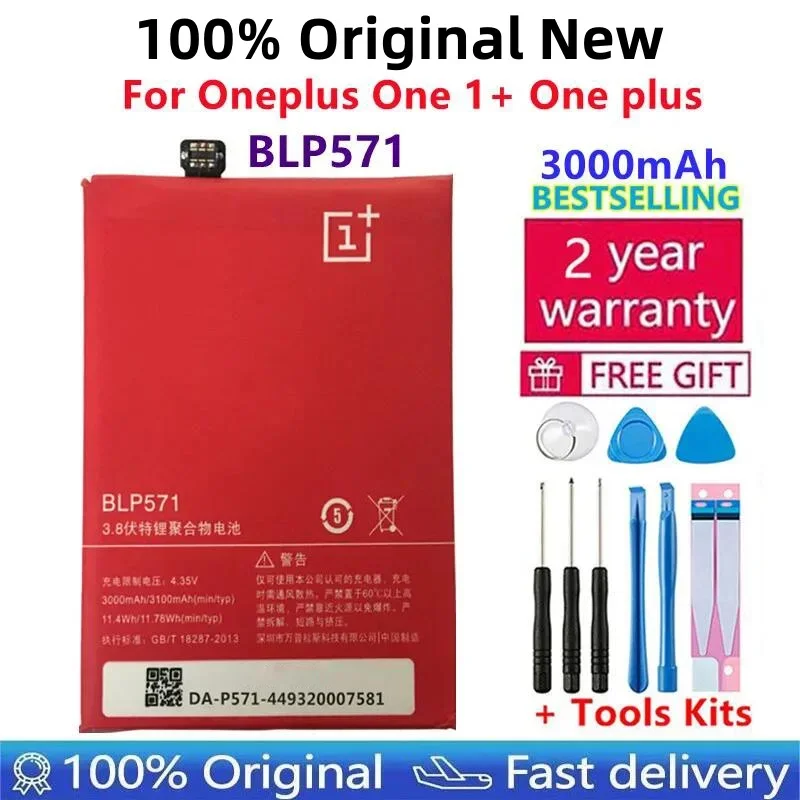 

Original BLP571 Battery For Oneplus 1 One Plus 1 Li-ion Battery High Capacity 3000mAh Replacement Mobile Phone Battery