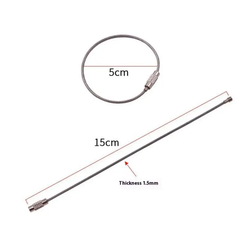 10/20/30 قطعة سلك حبل حلقة تسلق التخييم التنزه الأدوات متعددة سلسلة مفاتيح من الفولاذ المقاوم للصدأ عدة في الهواء الطلق حقيبة السفر حلقة تسلق كليب #6