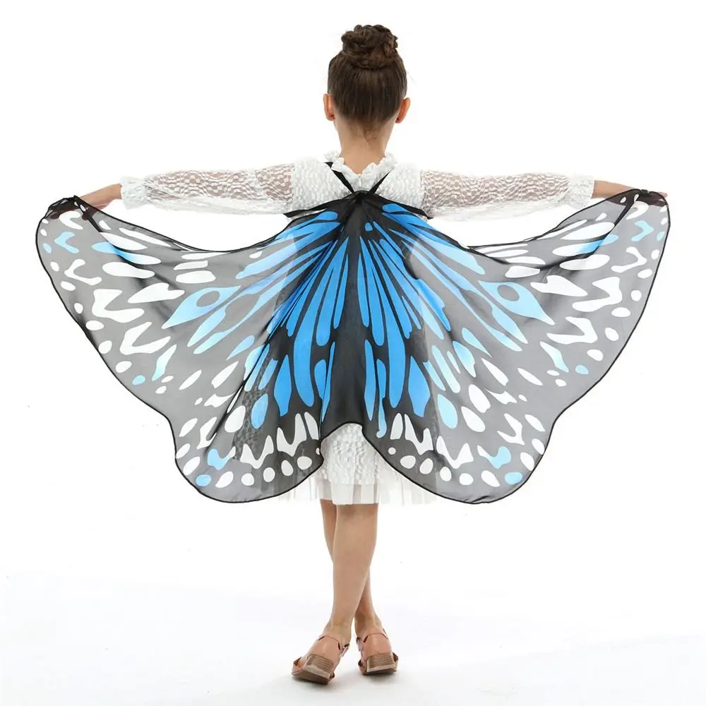 Colorful Butterfly Wings Shawl Poncho Scarf Ladies Fairy Cosplay Performance Accessories Shawl
