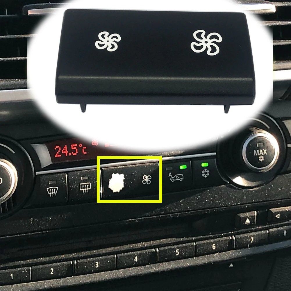 AC Heater Climate Air Conditioning Control Panel Fan Speed Button Cover Replacement for BMW X5 E70 X6 E71 Car Interior Accessory