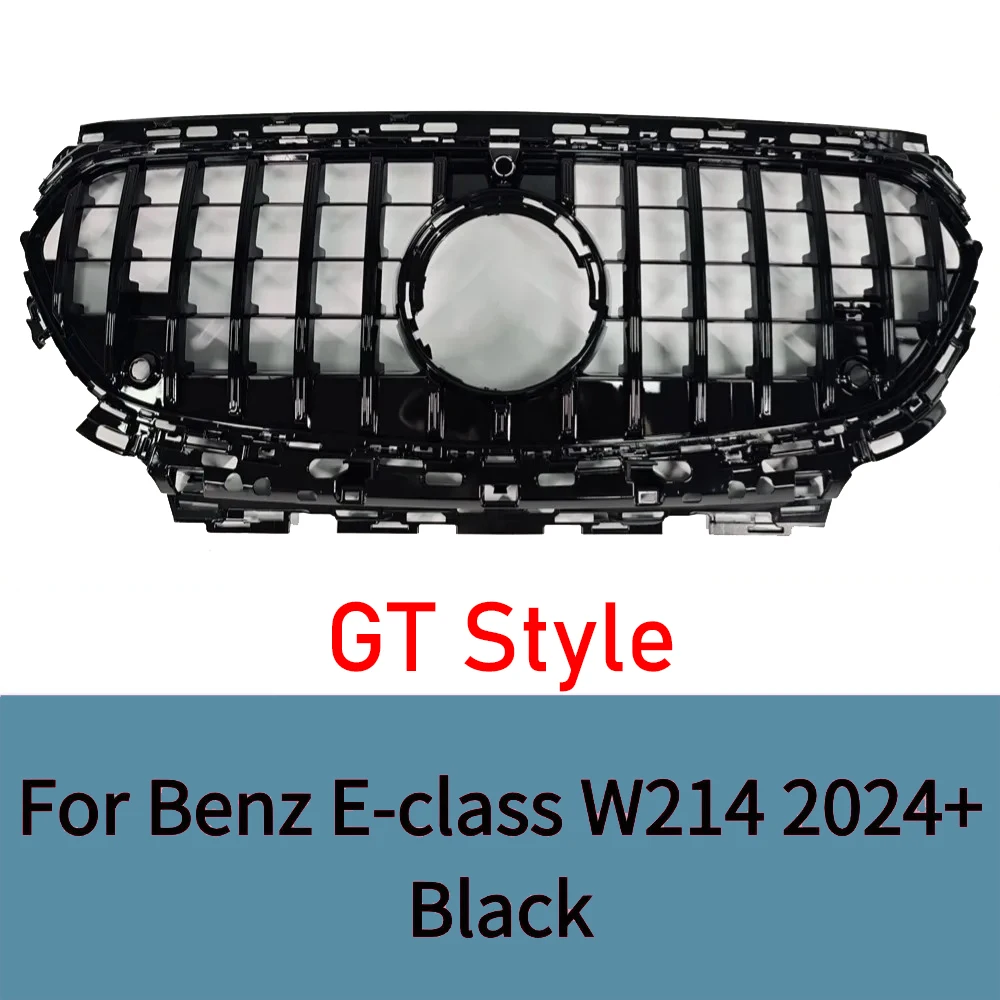 Voor Mercedes E-Klasse W214 S214 2024-2025 Voor Grill Radiator Grille Abs Gloss Black Chrome Trim bumper Mesh Panel Vervanging